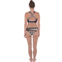 Patterned tunnels on the concrete wall Cross Back Hipster Bikini Set View2