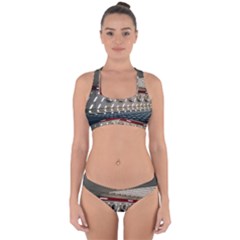 Patterned Tunnels On The Concrete Wall Cross Back Hipster Bikini Set by artworkshop