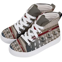 Patterned Tunnels On The Concrete Wall Kids  Hi-top Skate Sneakers by artworkshop