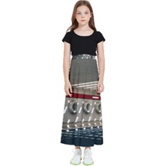 Patterned Tunnels On The Concrete Wall Kids  Flared Maxi Skirt by artworkshop