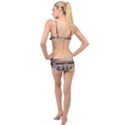 Patterned tunnels on the concrete wall Layered Top Bikini Set View2