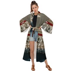 Patterned Tunnels On The Concrete Wall Maxi Kimono by artworkshop