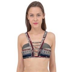 Patterned Tunnels On The Concrete Wall Cage Up Bikini Top by artworkshop