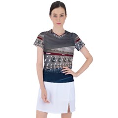 Patterned Tunnels On The Concrete Wall Women s Sports Top by artworkshop