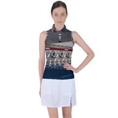 Patterned Tunnels On The Concrete Wall Women s Sleeveless Polo Tee by artworkshop