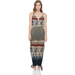 Patterned Tunnels On The Concrete Wall Sleeveless Tie Ankle Chiffon Jumpsuit by artworkshop