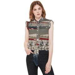 Patterned Tunnels On The Concrete Wall Frill Detail Shirt by artworkshop