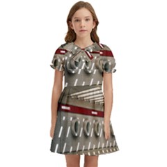 Patterned Tunnels On The Concrete Wall Kids  Bow Tie Puff Sleeve Dress by artworkshop