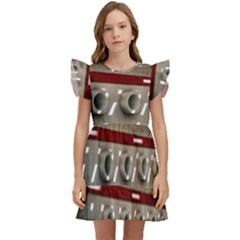 Patterned Tunnels On The Concrete Wall Kids  Winged Sleeve Dress by artworkshop