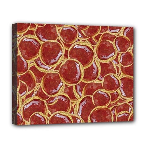 Cookies With Strawberry Jam Motif Pattern Deluxe Canvas 20  X 16  (stretched) by dflcprintsclothing