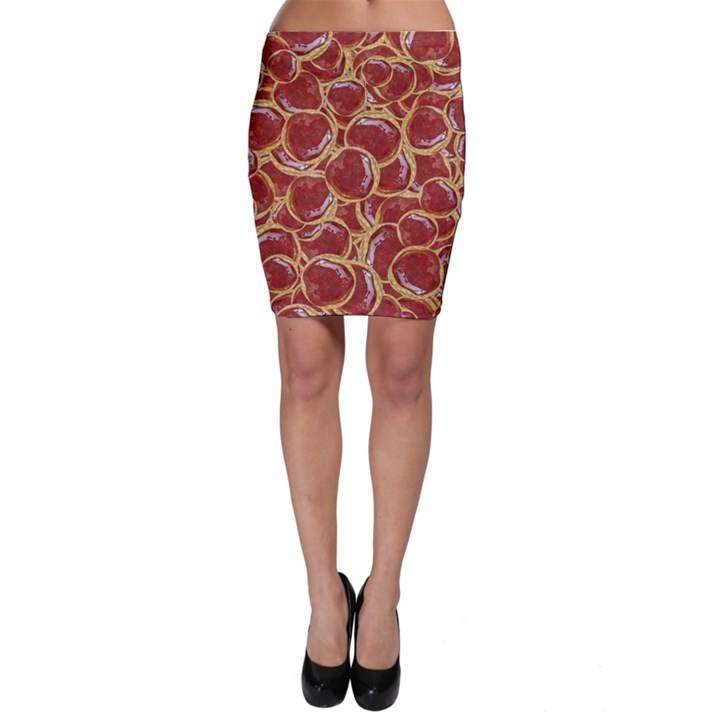 Cookies With Strawberry Jam Motif Pattern Bodycon Skirt