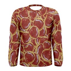 Cookies With Strawberry Jam Motif Pattern Men s Long Sleeve Tee