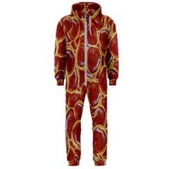 Cookies With Strawberry Jam Motif Pattern Hooded Jumpsuit (men) by dflcprintsclothing