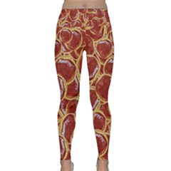 Cookies With Strawberry Jam Motif Pattern Lightweight Velour Classic Yoga Leggings