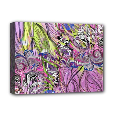 Abstract Intarsio Deluxe Canvas 16  X 12  (stretched)  by kaleidomarblingart