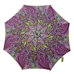 Abstract Intarsio Hook Handle Umbrellas (medium) by kaleidomarblingart