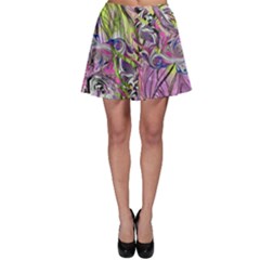 Abstract Intarsio Skater Skirt by kaleidomarblingart