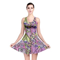 Abstract Intarsio Reversible Skater Dress by kaleidomarblingart