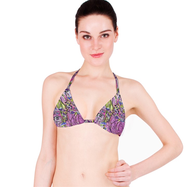 Abstract intarsio Bikini Top