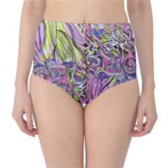 Abstract Intarsio Classic High-waist Bikini Bottoms by kaleidomarblingart