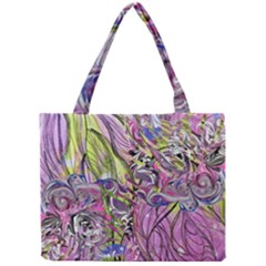 Abstract Intarsio Mini Tote Bag by kaleidomarblingart