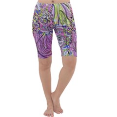 Abstract Intarsio Cropped Leggings 