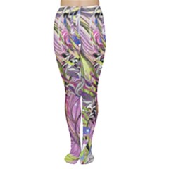 Abstract Intarsio Tights by kaleidomarblingart