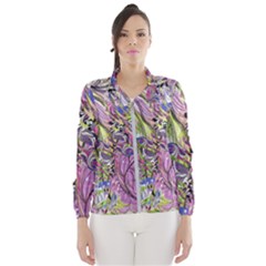 Abstract Intarsio Women s Windbreaker by kaleidomarblingart