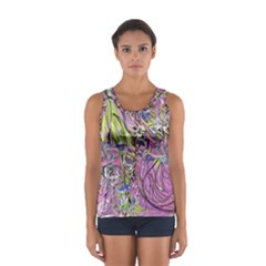 Abstract Intarsio Sport Tank Top  by kaleidomarblingart