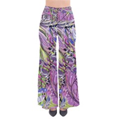 Abstract Intarsio So Vintage Palazzo Pants by kaleidomarblingart