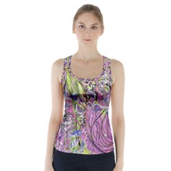 Abstract Intarsio Racer Back Sports Top by kaleidomarblingart