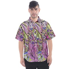 Abstract Intarsio Men s Short Sleeve Shirt