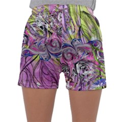 Abstract Intarsio Sleepwear Shorts by kaleidomarblingart