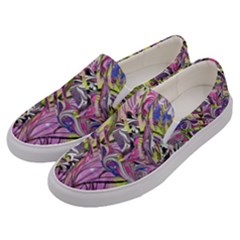 Abstract Intarsio Men s Canvas Slip Ons by kaleidomarblingart