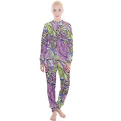 Abstract Intarsio Women s Lounge Set by kaleidomarblingart