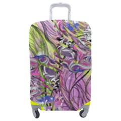 Abstract Intarsio Luggage Cover (medium) by kaleidomarblingart