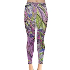 Abstract Intarsio Inside Out Leggings by kaleidomarblingart