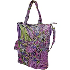 Abstract Intarsio Shoulder Tote Bag by kaleidomarblingart