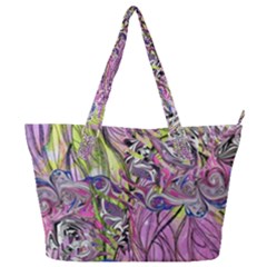 Abstract Intarsio Full Print Shoulder Bag by kaleidomarblingart