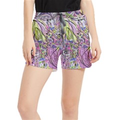 Abstract Intarsio Women s Runner Shorts by kaleidomarblingart