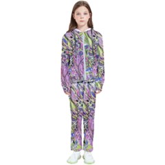 Abstract Intarsio Kids  Tracksuit by kaleidomarblingart