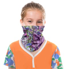 Abstract Intarsio Face Covering Bandana (kids) by kaleidomarblingart