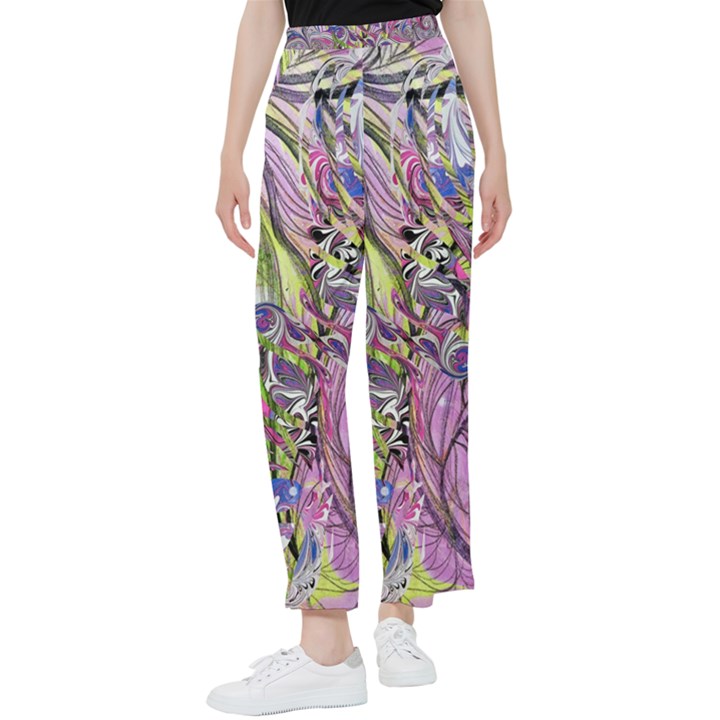 Abstract intarsio Women s Pants 