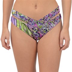 Abstract Intarsio Double Strap Halter Bikini Bottom by kaleidomarblingart