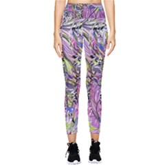 Abstract Intarsio Pocket Leggings  by kaleidomarblingart