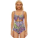 Abstract intarsio Knot Front One-Piece Swimsuit View1