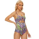 Abstract intarsio Knot Front One-Piece Swimsuit View3