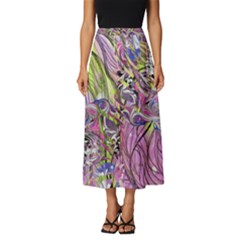 Abstract Intarsio Classic Midi Chiffon Skirt