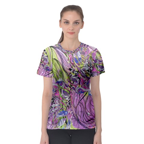 Abstract Intarsio Women s Sport Mesh Tee by kaleidomarblingart