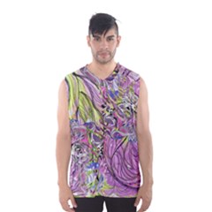 Abstract Intarsio Men s Basketball Tank Top by kaleidomarblingart